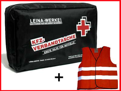 Auto Verbandstasche von LEINA + Warnweste
